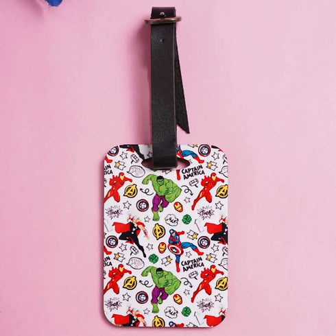 Personalized Cartoon Printed Kids Neck Pillow with Luggage Tag Combo